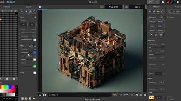 Voxel Art Cube Scifi - Timelapse