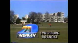 WJPR Station ID 1989 'Blacksburg You Clear Choice is WJPR Fox 21' 