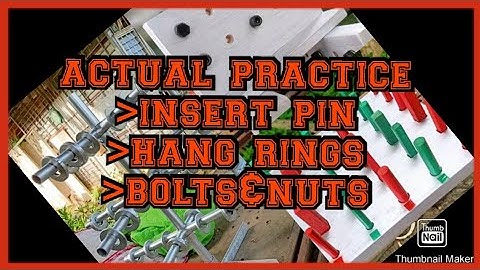 EPS TOPIK skill test practice bolts and nuts, hang ring and insert pin
