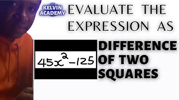EXPRESS THE GIVEN QUESTION IN DIFFERENCE OF TWO SQUARES