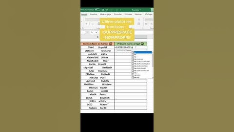Comment supprimer les espaces inutiles sur #excel #pt #pourtoi #foryou