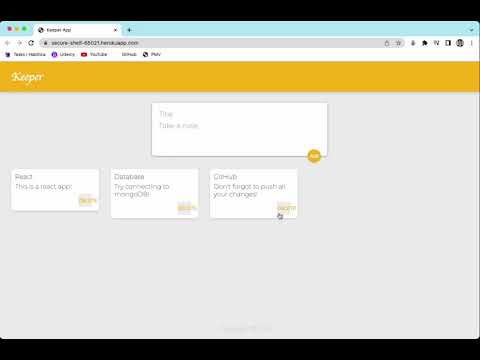 Google keep clone demo