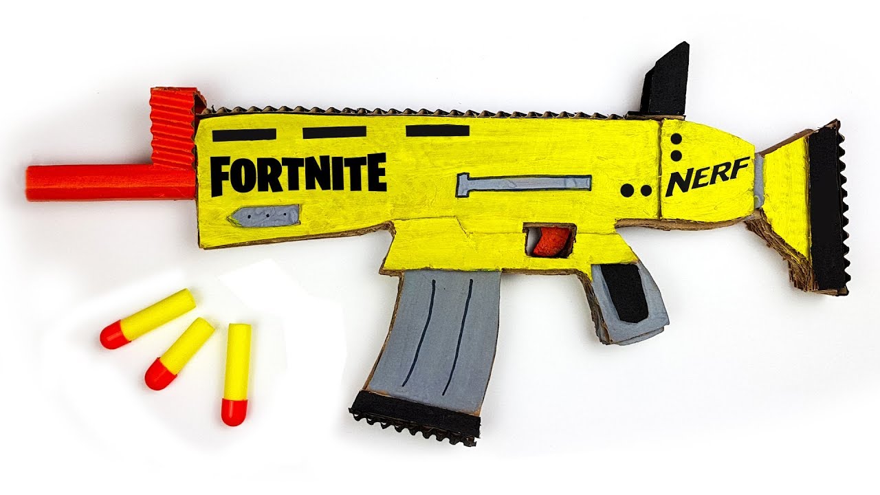 How to Make Cardboard Gun Fortnite Nerf Scar Blaster