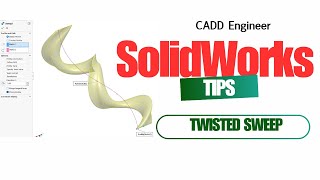 Twisted Sweep in SolidWorks | Advanced Sweep Tutorial #caddengineer