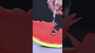 Watch This Artist Transform Watermelon Into a Masterpiece Dragon!