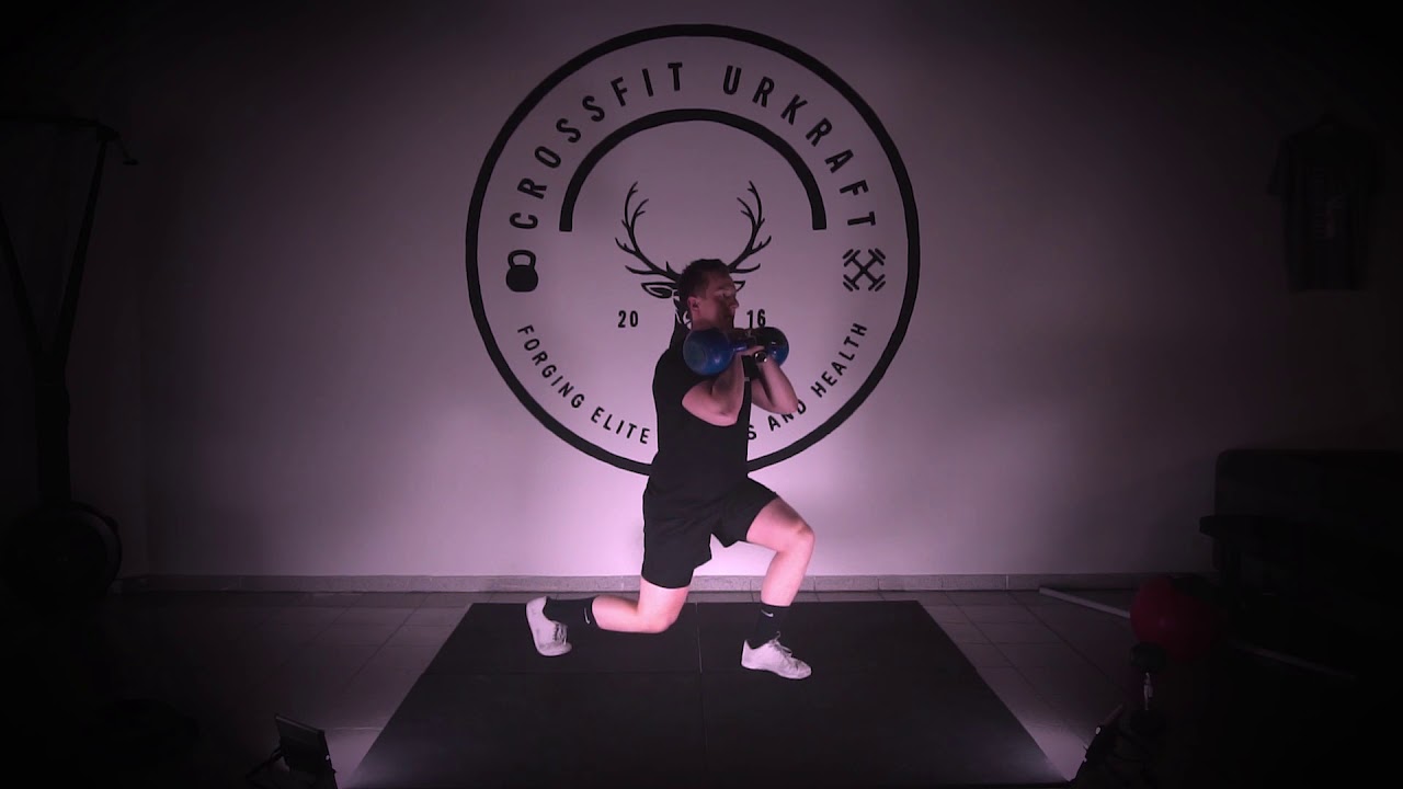 Dual Kettlebell Front Rack Split Squat - YouTube