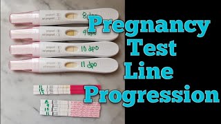 Pregnancy Test Line Progression, HCG line progression, ttc cycle 3, baby #2