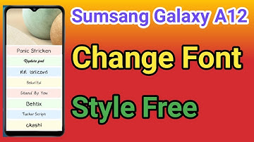 How To Change Font Style Samsung Galaxy A12 | How To Download Font Style Samsung Galaxy A12 font