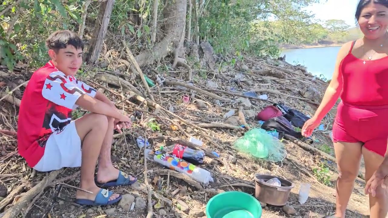 PESCA, Cocina  en rio la presa  PESCADO FRITO, Fritanga, BAGRES, Pesca de Barrio