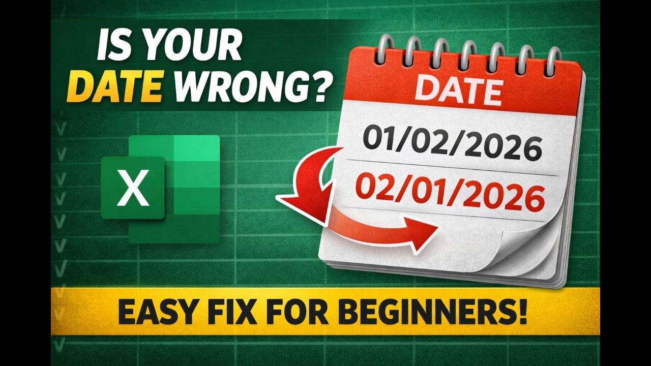 Excel Date Wrong Aa Rahi Hai? (01/02/2026 Problem Fix) - YouTube