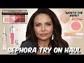 SEPHORA TRY ON HAUL | DIOR MITZAH  | CHARLOTTE TILBURY GLIDE HIGHLIGHT | TOO FACED CLOUD BLUSH