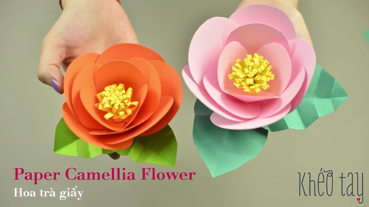How To Make Camillia Paper Flower Making Paper Flower Step By Step