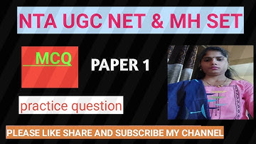 MH SET &NTA NET FIRST PAPER MOST IMPORTANT QUESTION.