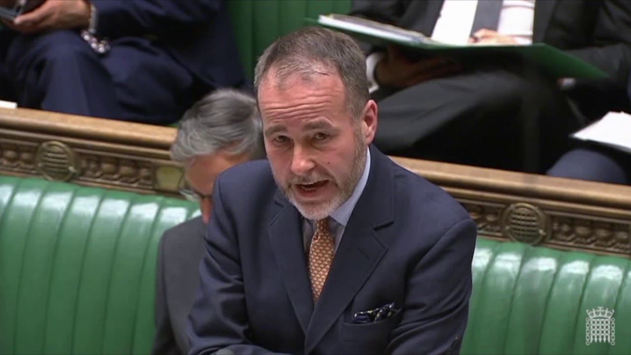 Rt Hon Chris Pincher MP for Tamworth at Dispatch Box  for first time. 3rd September 2019