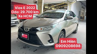 Vios E số sàn sản xuất 2022 nâu vàng, 1 chủ, odo: 29.700 km (Em Hiền 0909208698)