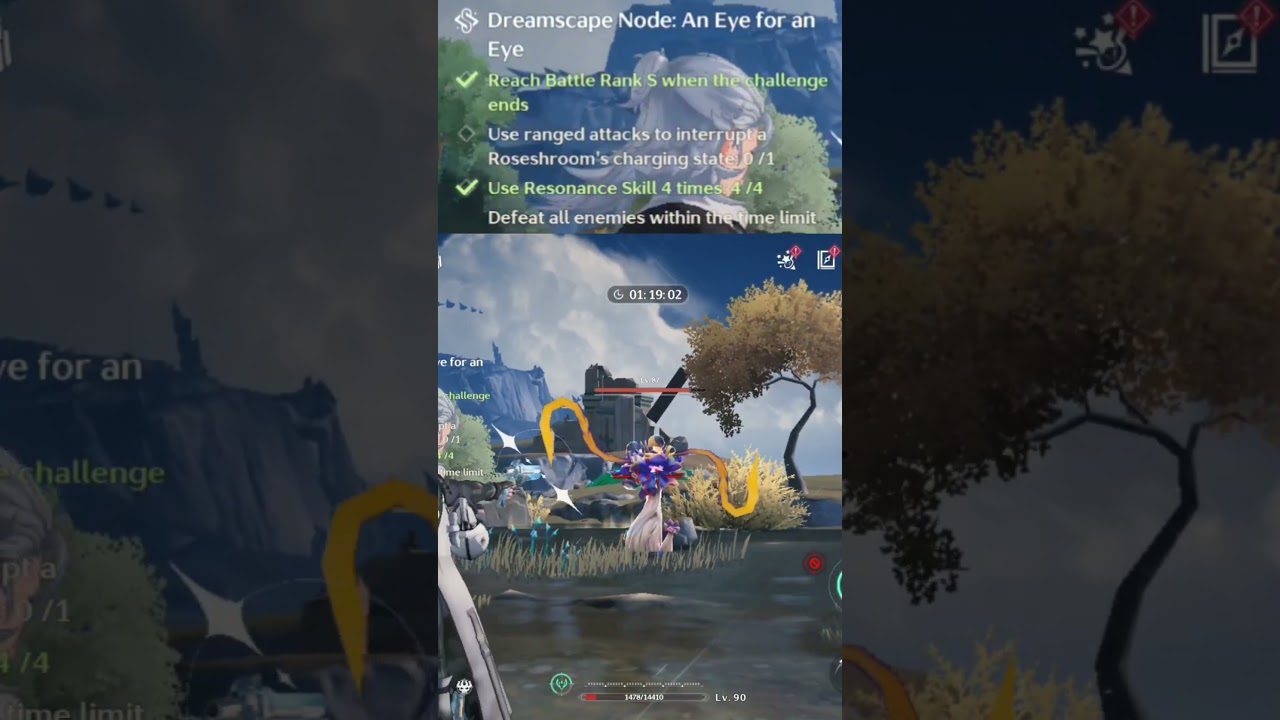 Use ranged attacks to interrupt a Roseshroom's charging state 