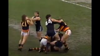 AFL Fight/Melee Crazy start Carlton VS Adelaide 1991 Justin Madden