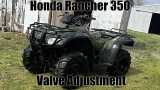 00-06 Honda Rancher 350 Valve Adjustment