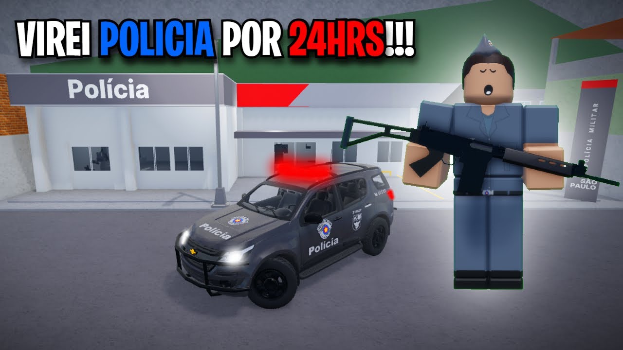 VIREI POLICIA POR 24HRS NO RODOGRAU SP! - Roblox RP