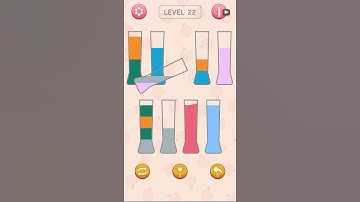 #watersortpuzzle #short #shortsvideo. water sort puzzle. play game 22 lvl (Subscribe and like)