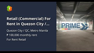 Retail (Commercial) For Rent in Quezon City \/ QC Metro Manila