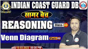 Indian Coast Guard 2023 | Venn Diagram Reasoning Class | Coast Guard DB Reasoning Class