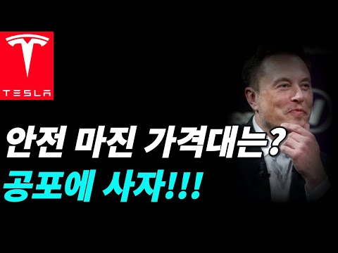 테슬라(tsla) 안전마진 가격대는? 공포에 사자!!!