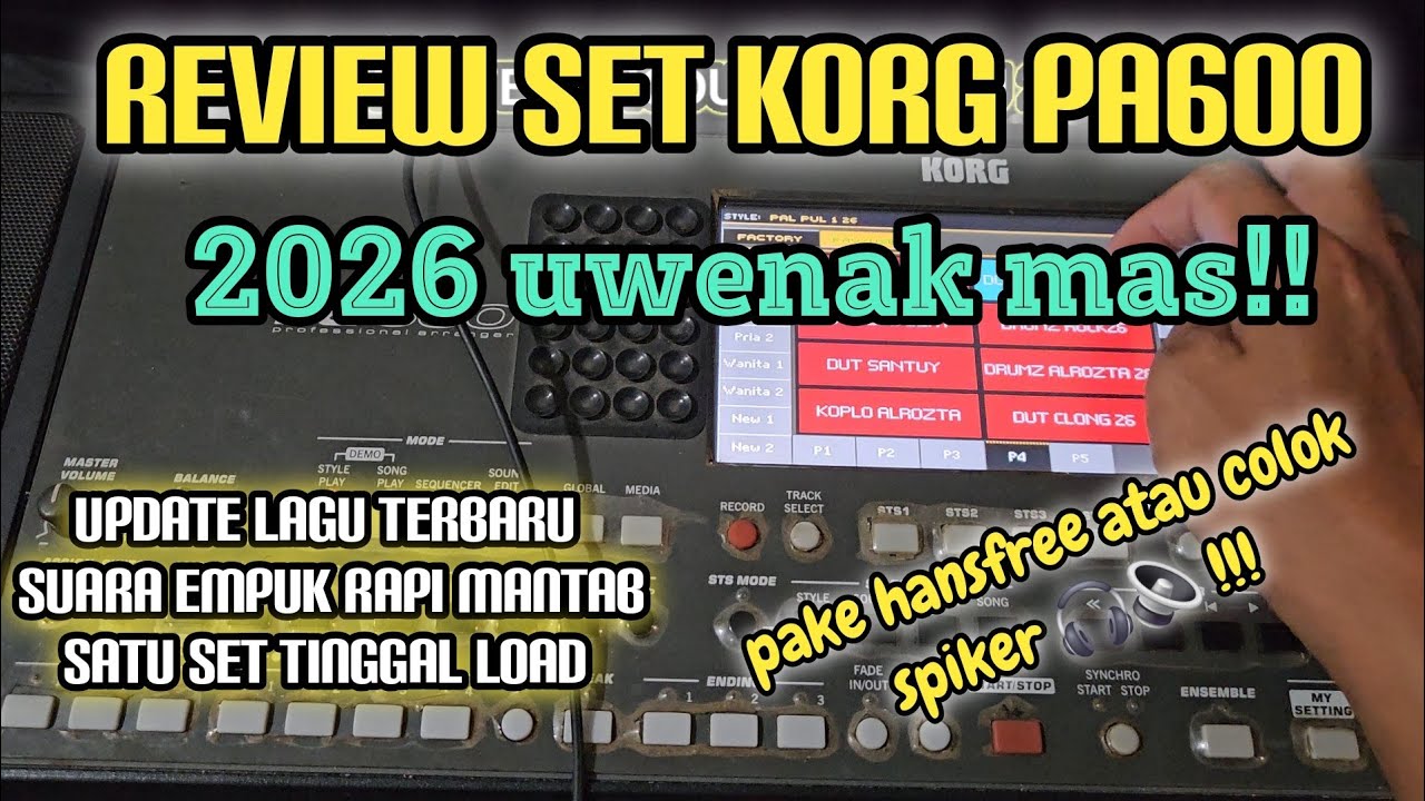 SET KORG pa600 UPDATE TERBARU 2026 😁😆