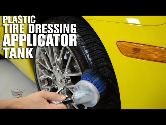 Plastic 1 Gallon Tire Dressing Tank | Keep Tires Clean & Glistening (With  6 Brush)