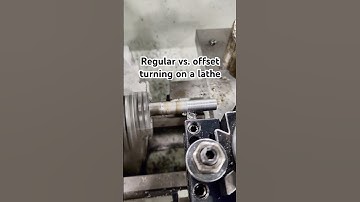 Eccentric shaft using a 4-jaw chuck for offset turning #machinistlife #lathe #manufacturing #stem