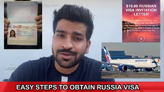 Easy Russia Visa Process For Indians || Invitation Letter || Simple Way To get Visa