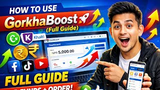 How to Use GorkhaBoost (Full Guide) | Add Funds & Place Orders 🚀 screenshot 1