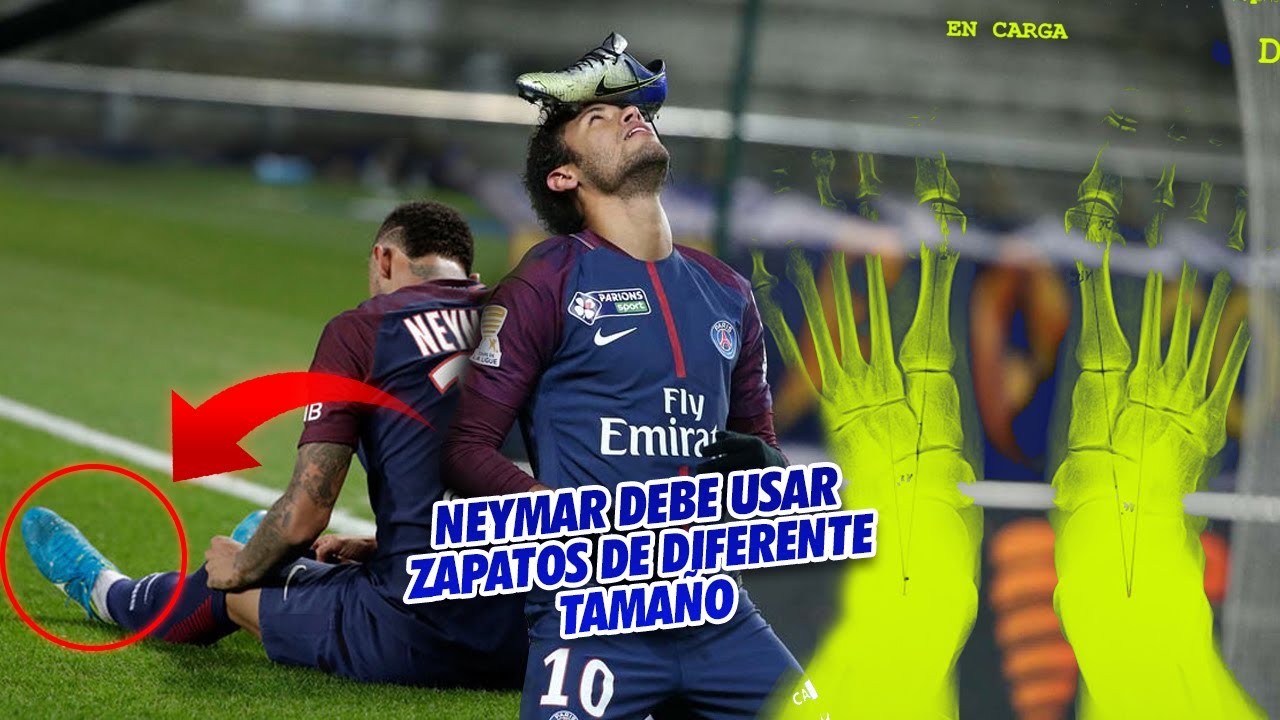 La EXTRAÑA por la que NEYMAR debe usar zapatos de DIFERENTE TAMAÑO - YouTube