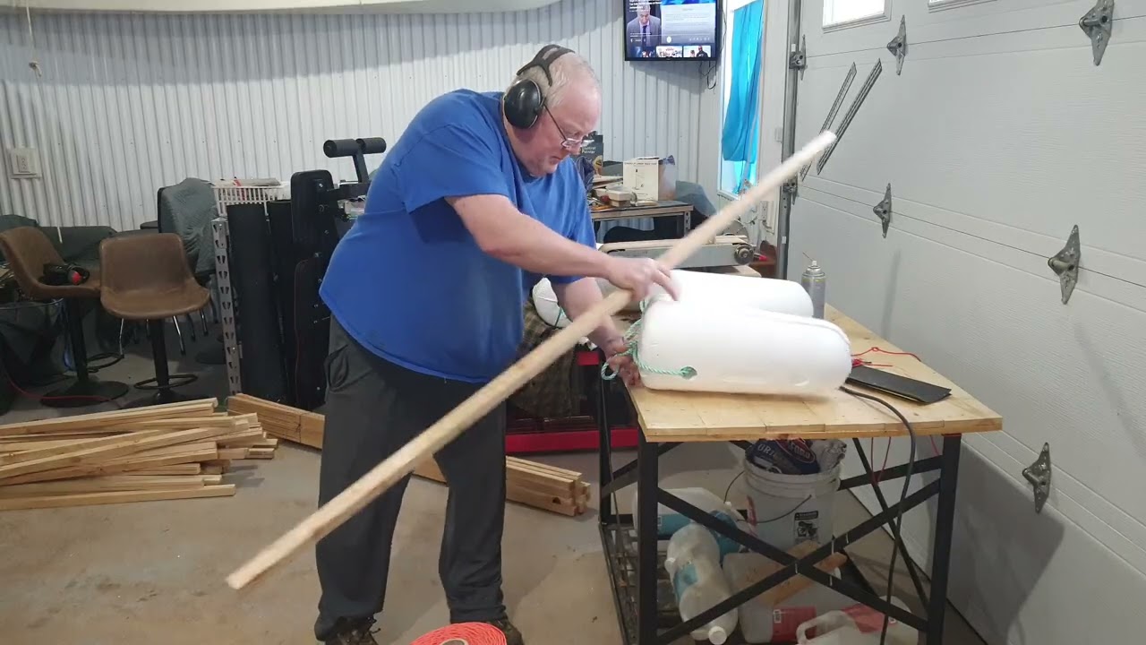 Making Lobster Staff Buoys