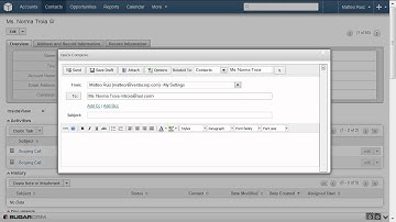 CRM Tutorial - E-Mail mit Sugar versenden