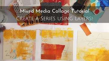 Mixed Media Abstract Art - TUTORIAL - Abstract techniques - Create a Series Using Layers