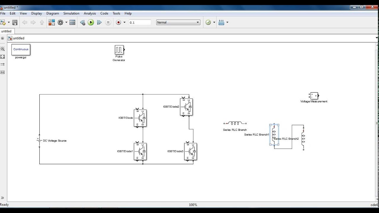 single Phase full bridge inverter Matlab simulation. YouTube