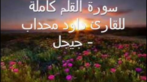 سورة القلم كاملة للقارئ داود محداب - جيجل