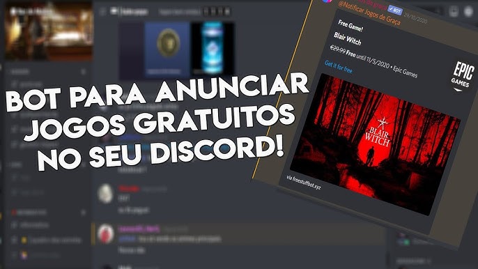 BOTS DE DISCORD QUE ANUNCIAM JOGOS DE GRAÇA - P1NDICA 99 