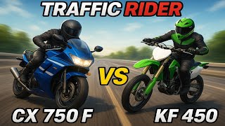 Traffic Rider GameplayUnbelievable Bike Race 😱 CX 750 F vs KF 450 | Traffic Rider#trafficridergame 