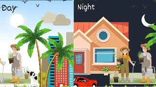 CSS Animated Background | Day & Night Effects