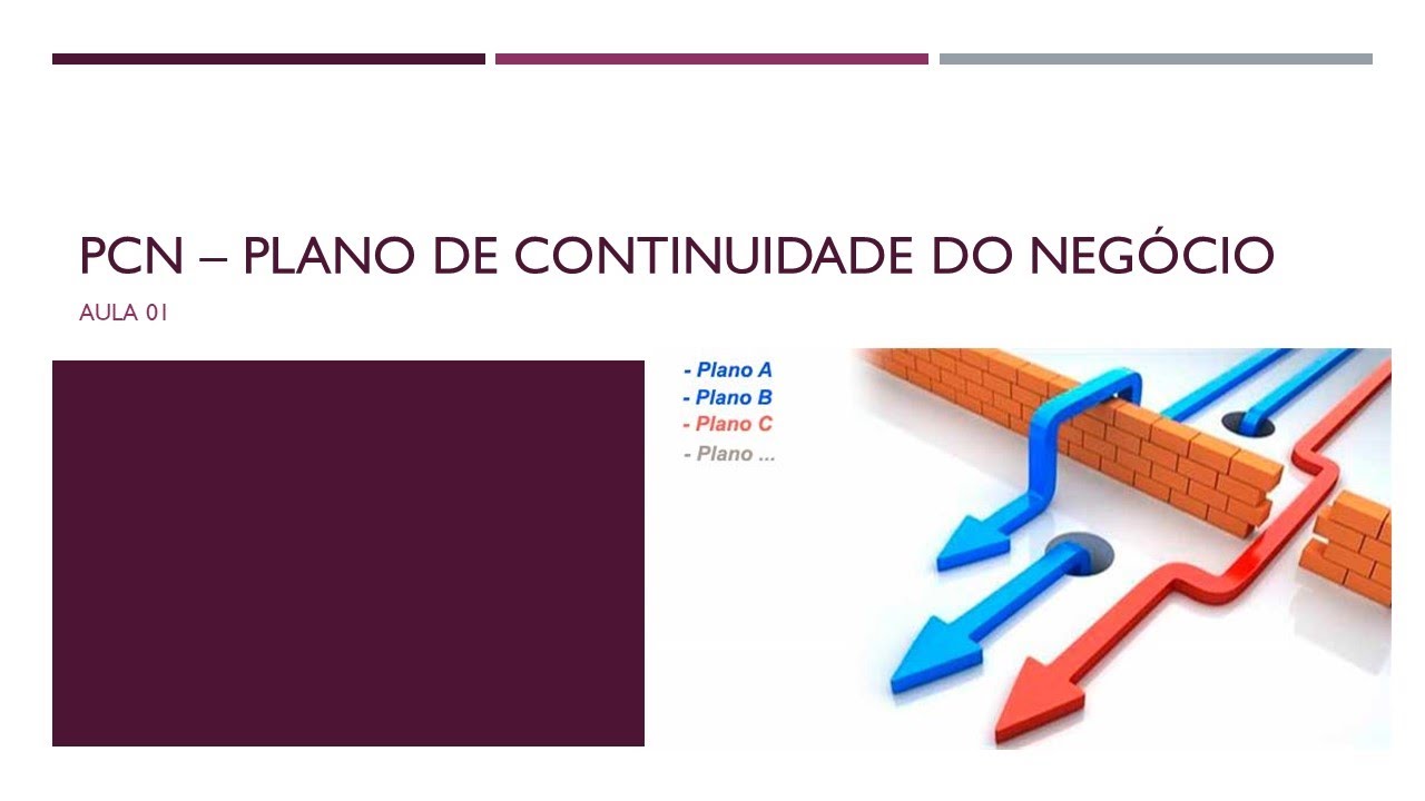 PCN Plano de Contingência ou Continuidade do Negócio AULA 01 YouTube PCN Plano de Contingência ou Continuidade do Negócio AULA 01 YouTube