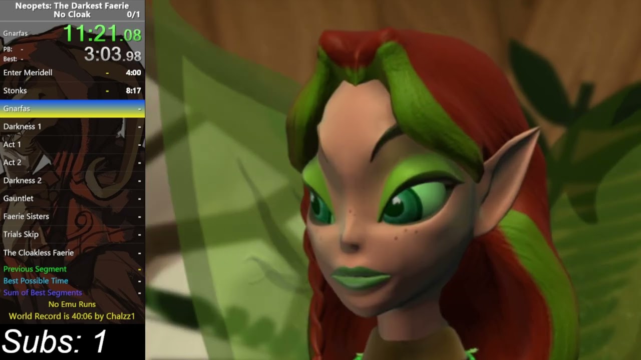 Neopets: The Darkest Faerie No Cloak/Any% (Emulator) Speedrun in 