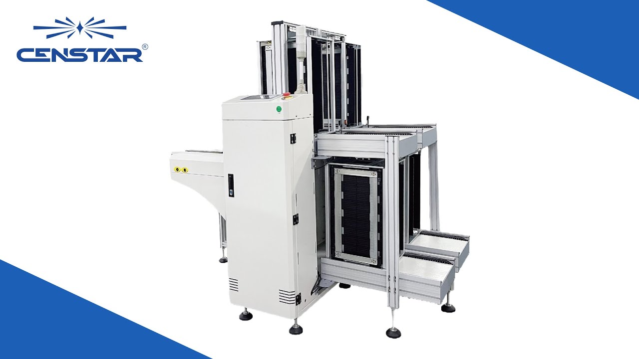 Dual Rail Magazine Unloader With CE Certificate For PCB Production Line