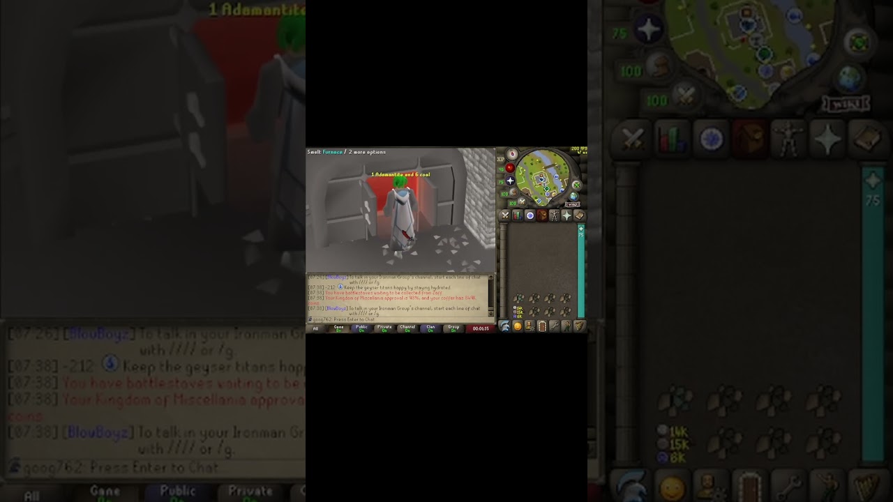 How to make an Adamant Bar in osrs  #gaming #oldschoolrunescape #runescape #games #runescapetiktoker