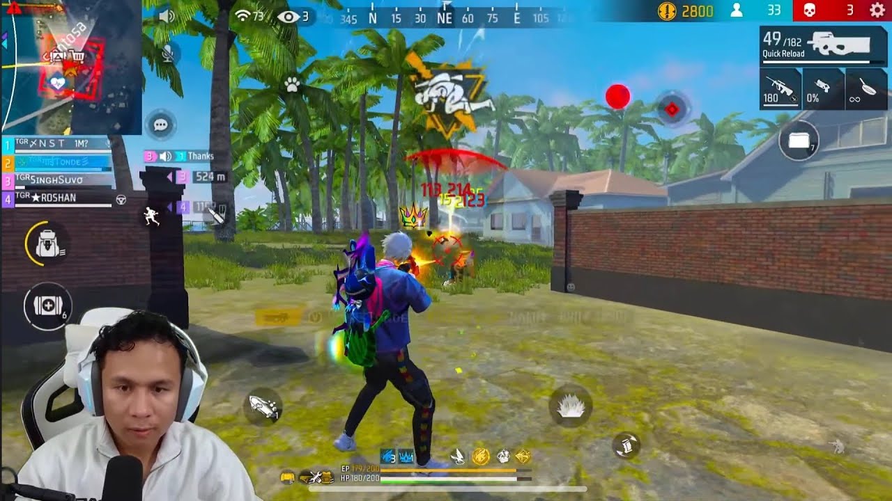 Tonde gamer is back 2026 god level gameplay br ranked raistar op reaction on  live-garena free fire 