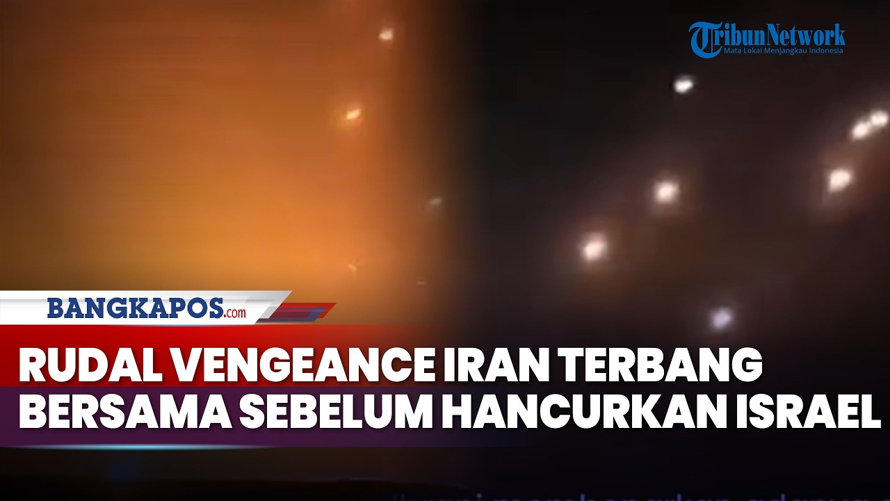 Rudal Vengeance Iran Terbang Bersama di Atas Israel Sebelum Hantaman Keras, Aktifkan Alarm Kematian