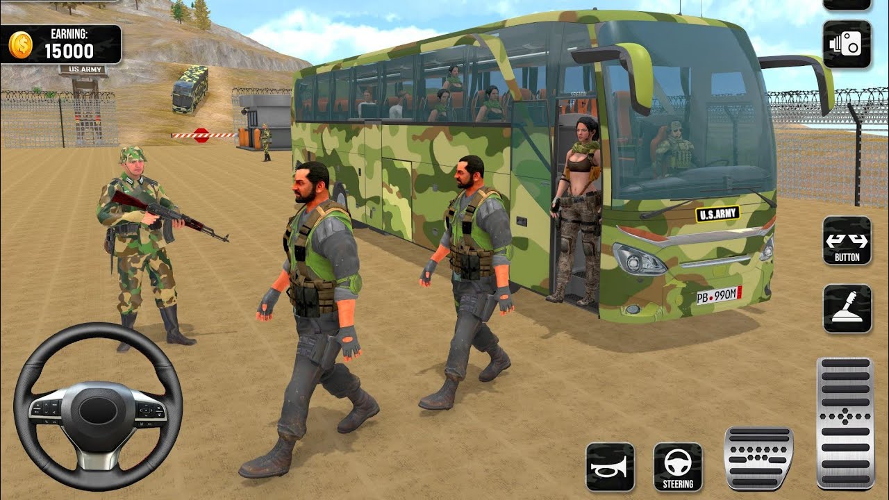 Army Bus Driving Games Sim 3D Offline free games android 