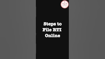 5 Easy Steps To File RTI Online II 55 Seconds Explainer