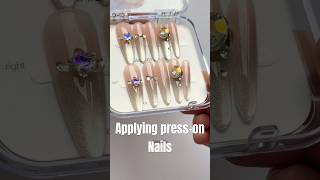 This is why I love press-on nails so much🎀Applying press-on nails #nails #pressonnails #manicure